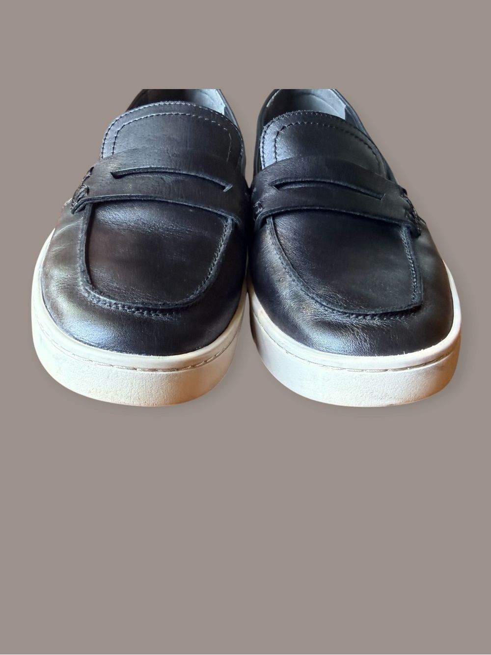 Vionic Uptown Slip-On Lug Sole Loafers in Black Leather - Picture 4 of 9